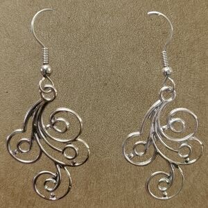 Elegant Silver Swirl Earrings